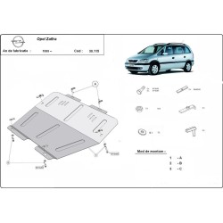 Метална кора OPEL ZAFIRA A 1999-2005 - под двигател и скорости  
