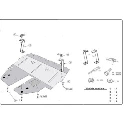 Метална кора VW POLO 9N 2001-2009 - под  двигател и скорости