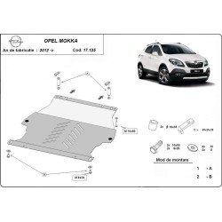 Метална кора OPEL MOKKA X 2012-2016 - под двигател и скоростна кутия