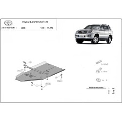 Метална кора TOYOTA Land Cruiser 2002-2009 - скоростна кутия 