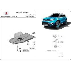 Метална кора SUZUKI VITARA  от 2015 - под заден диференциал