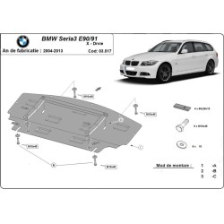 Метална кора BMW 3 E90/Е91 2005-2011 - под радиатор, предна броня