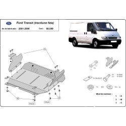 Метална кора FORD TRANSIT TOURNEO 2001-2006 - под двигател и скоростна кутия