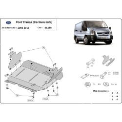 Метална кора FORD TRANSIT TOURNEO 2006-2014 - под двигател и скоростна кутия